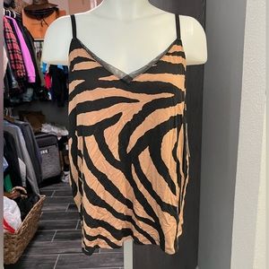 NWT Stars Above Brown Patterned Tank Top
